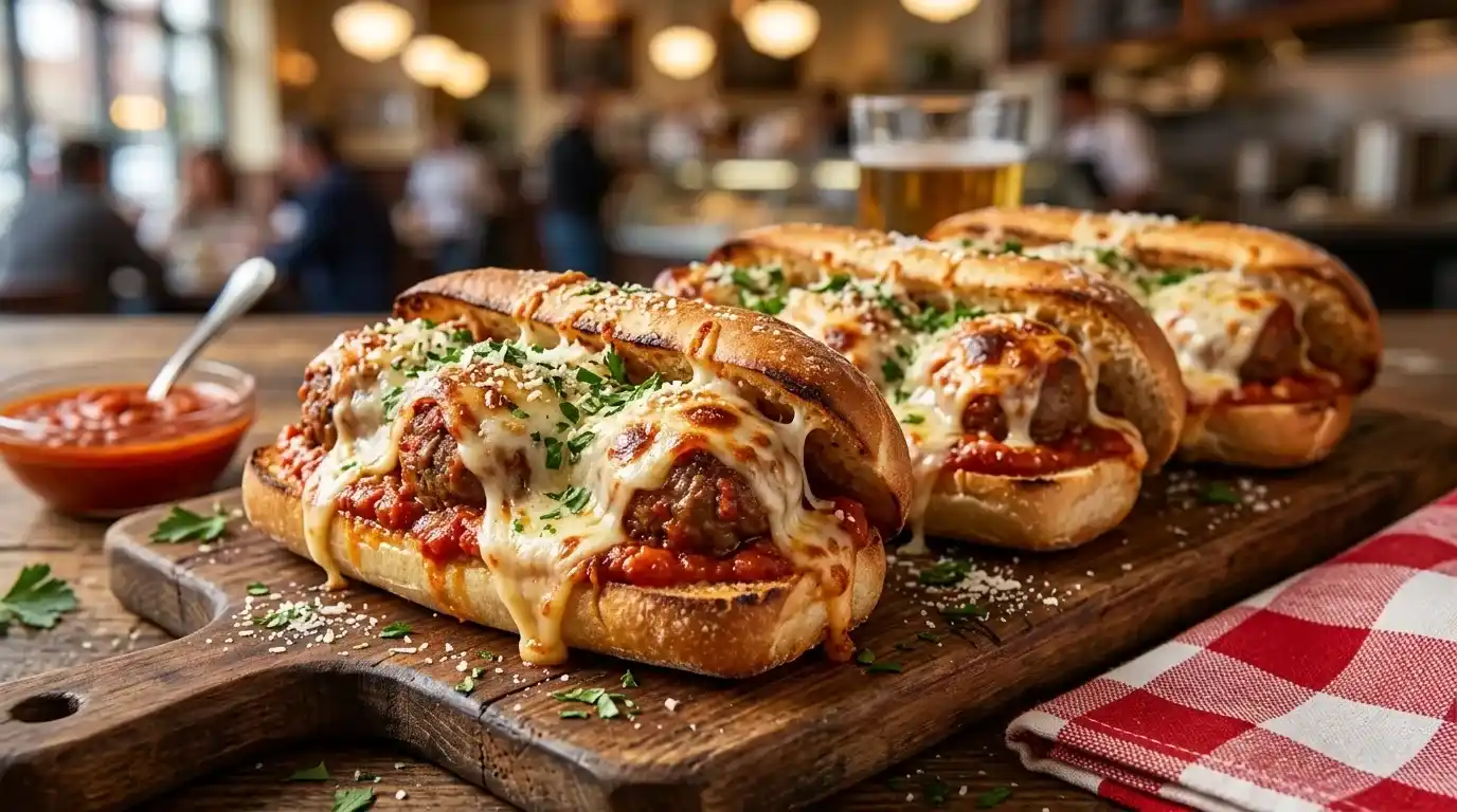 Cheesy Meatball Subs Recipe
