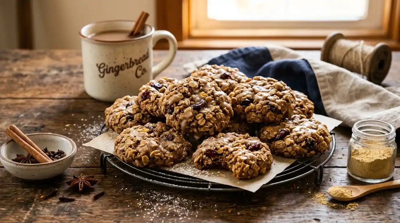 Healthy Gingerbread Oatmeal Cookies Recipe