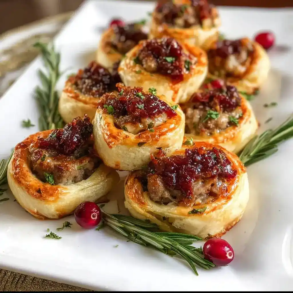 Sausage Cranberry Brie Bites Recipe