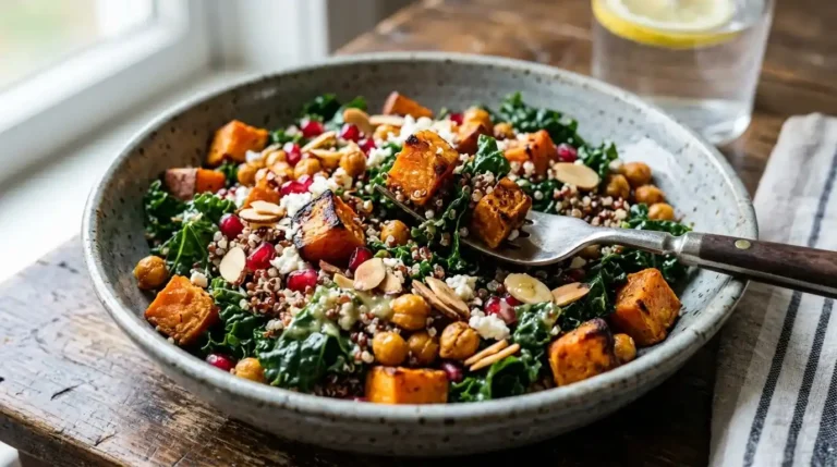 Roasted Sweet Potato Kale and Quinoa Salad Recipe