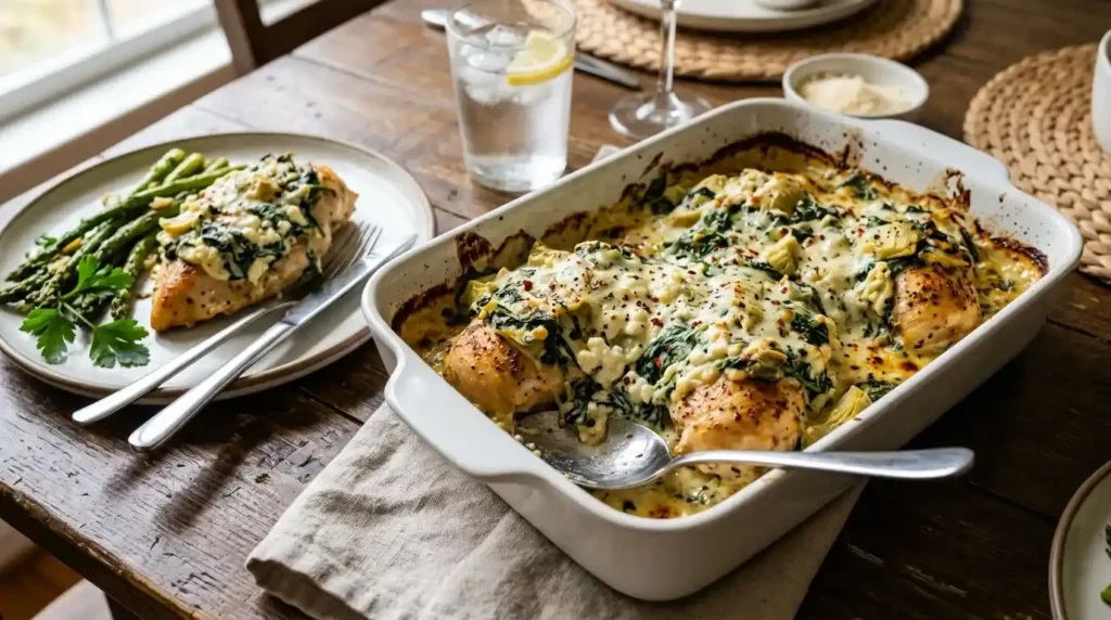 Spinach Artichoke Chicken with Cottage Cheese Recipe