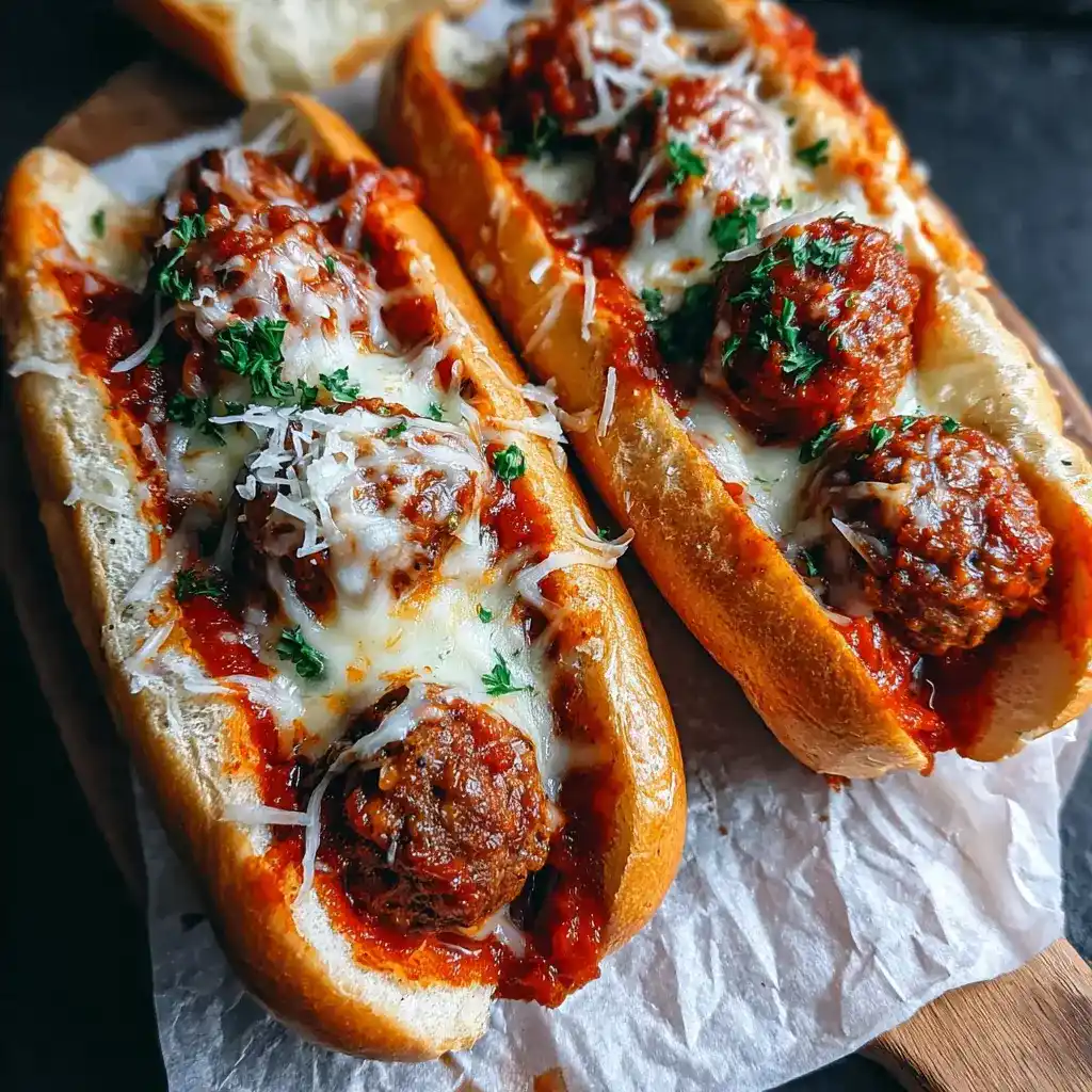 Cheesy Meatball Subs Recipe