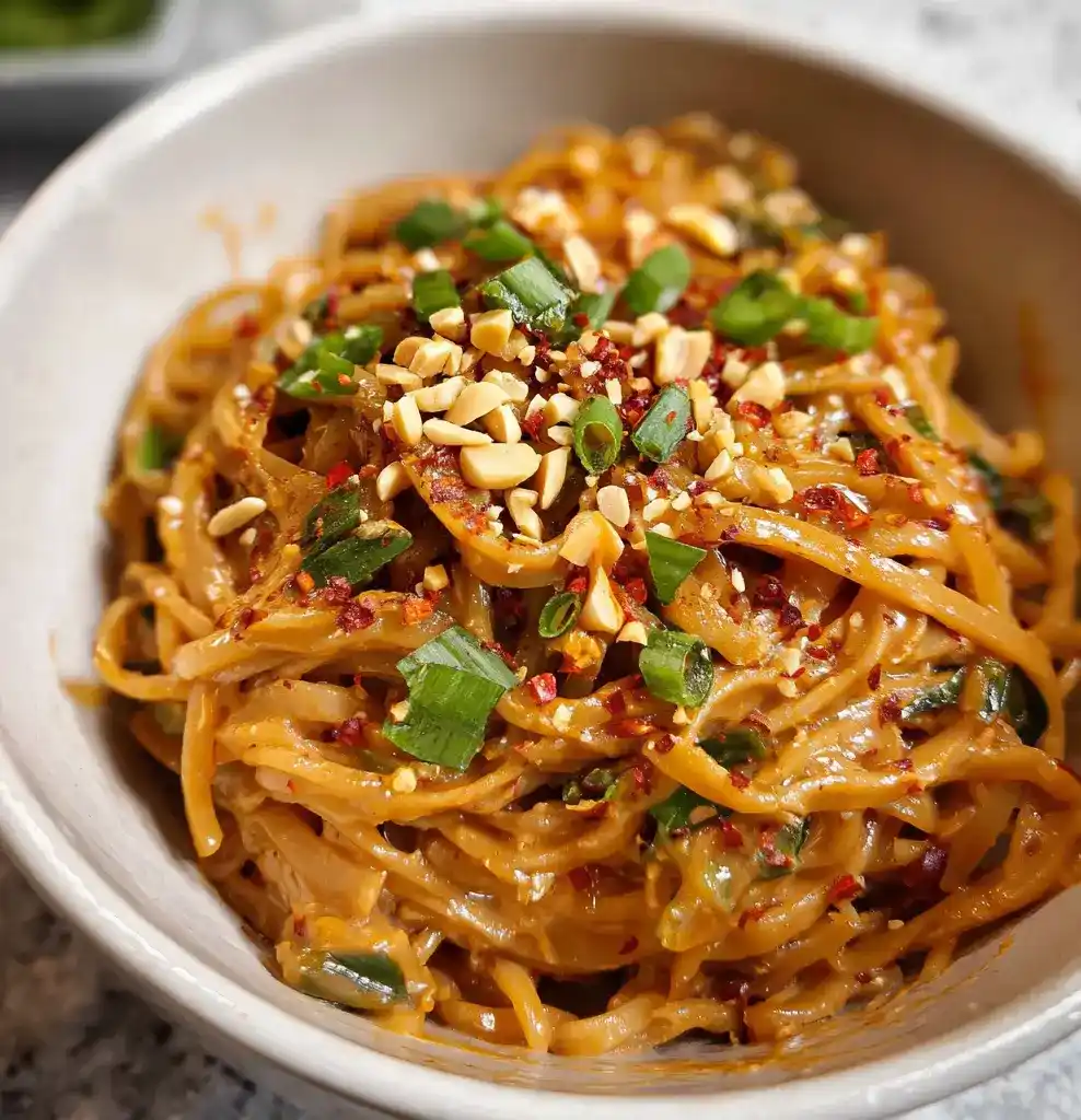 ​​​​​​​​​​​​​​Spicy Peanut Butter Noodles Recipe