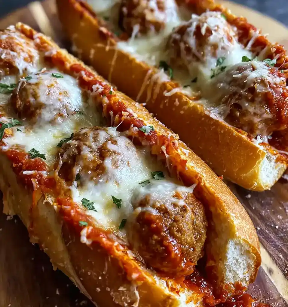 Cheesy Meatball Subs Recipe