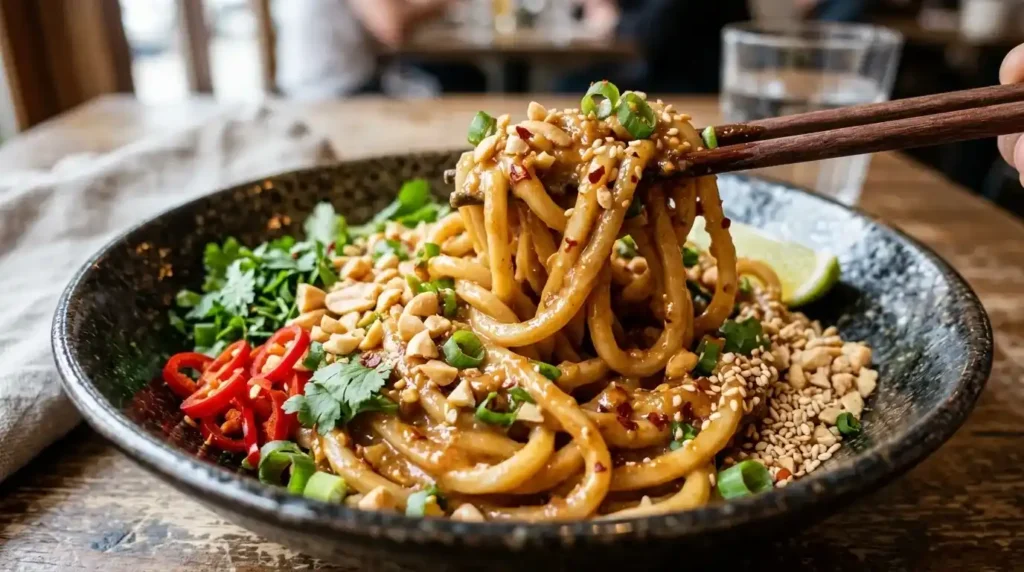 ​​​​​​​​​​​​​​Spicy Peanut Butter Noodles Recipe