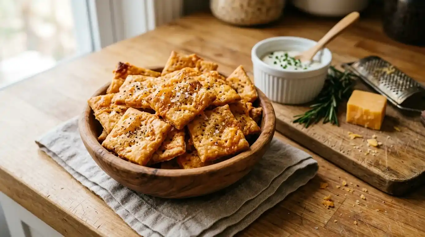 ​​​​​​​​​​​​​​​Homemade Cheese Crackers Recipe