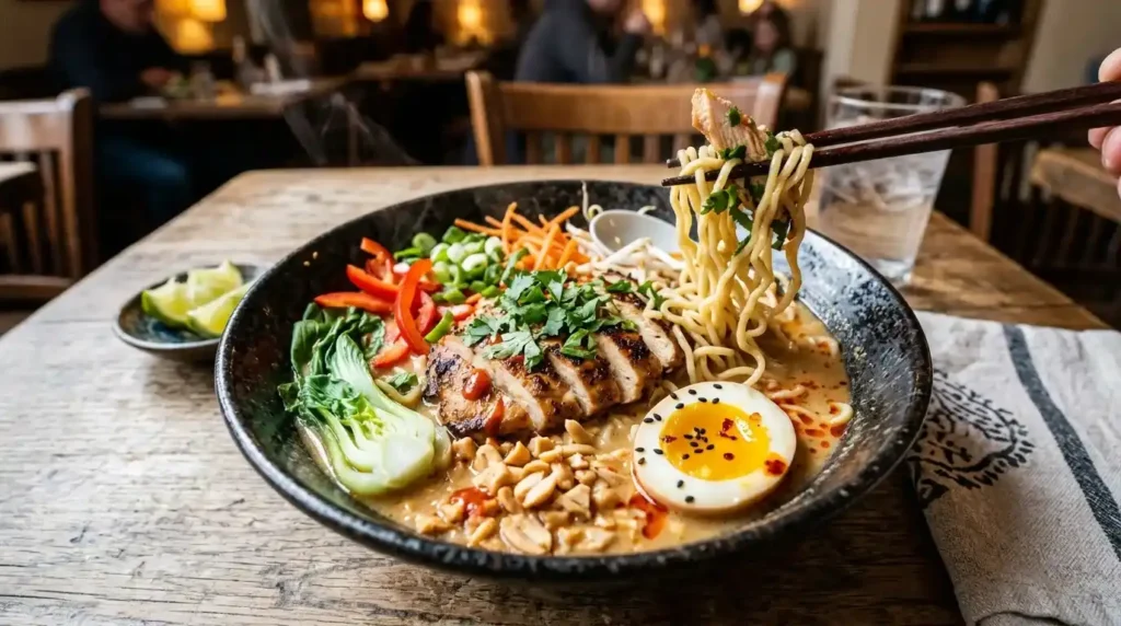 ​​​​​​​​​​​​​​​Thai Peanut Chicken Ramen Recipe