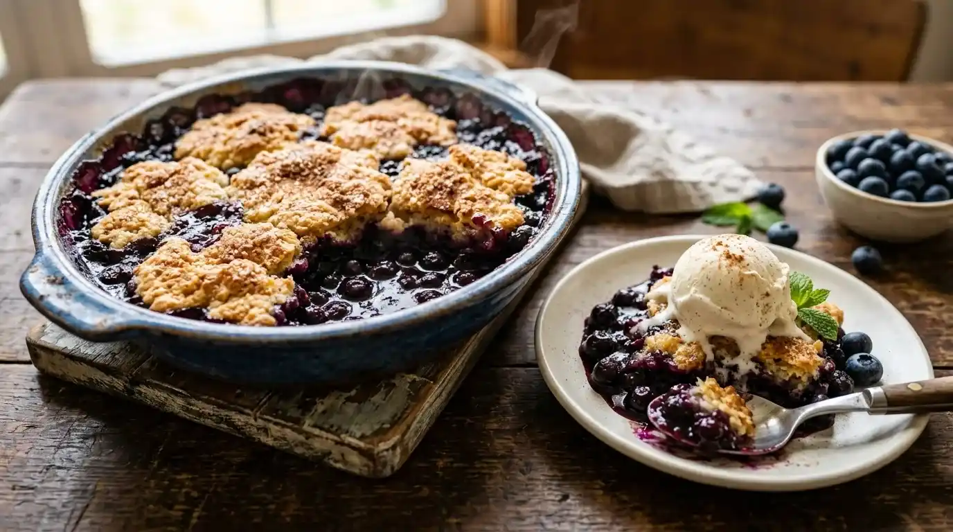 Blueberry Cobbler Recipe Easy Homemade Dessert