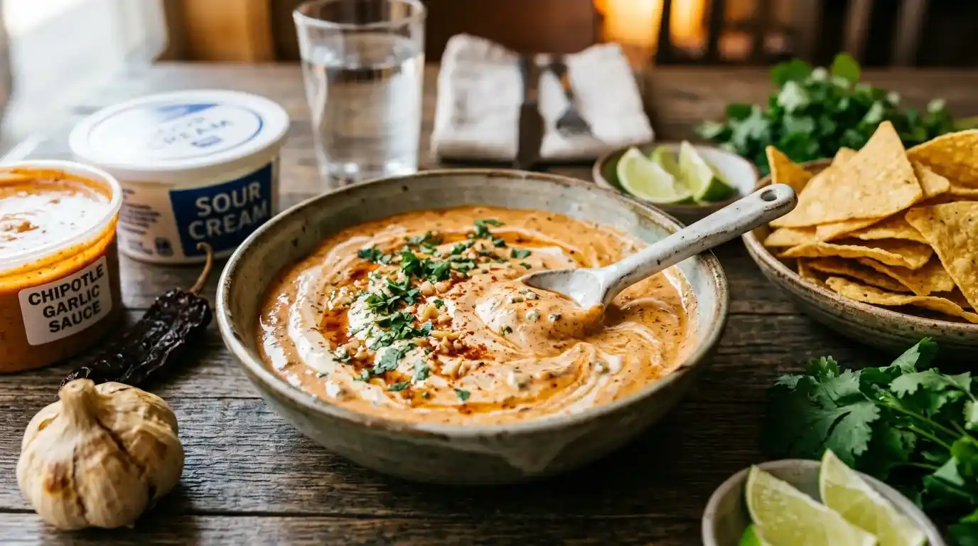 Chipotle Garlic Sauce with Sour Cream Recipe