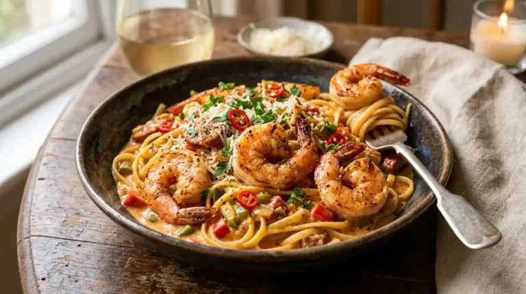 Creamy Cajun Prawn Pasta Recipe