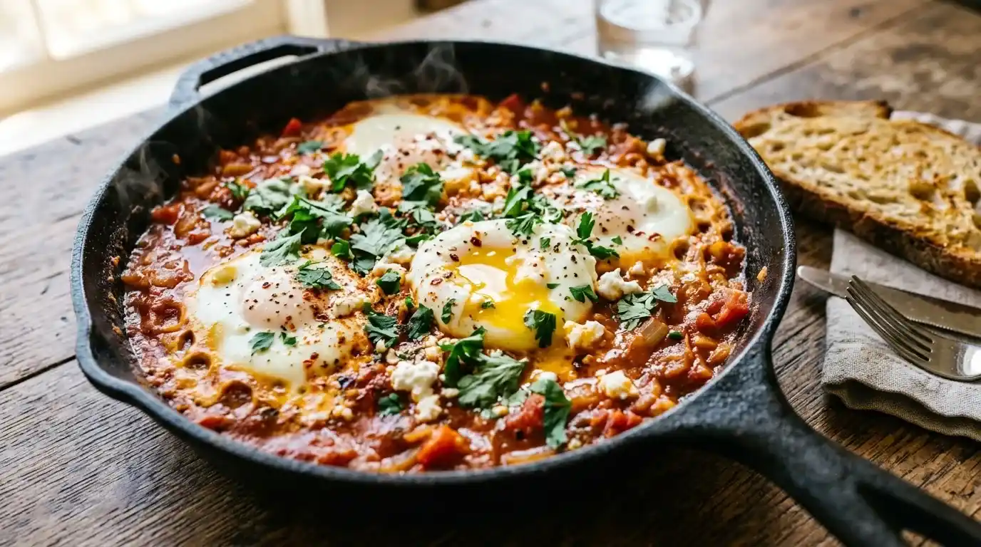 Easy Shakshuka One Pan Mediterranean Breakfast Recipe