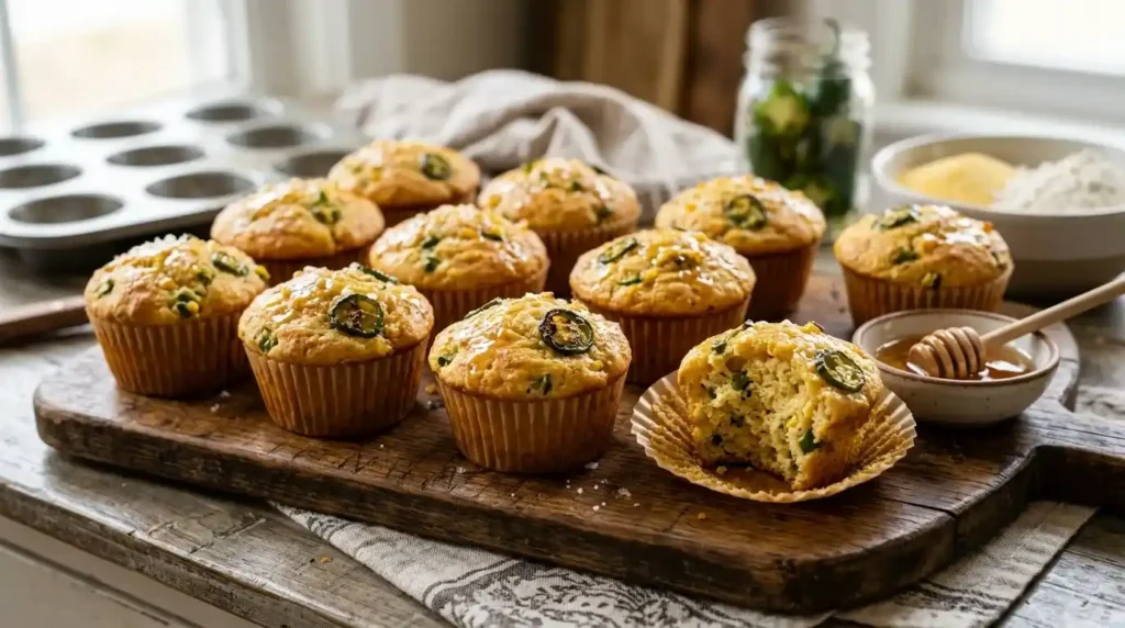 Honey Jalapeno Cornbread Muffins Recipe