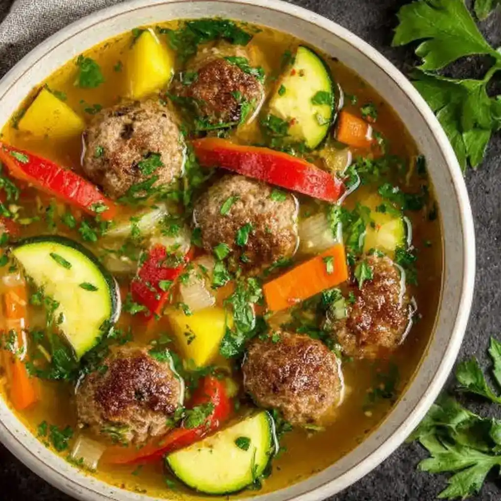 Albondigas Soup Recipe with Tender Meatballs