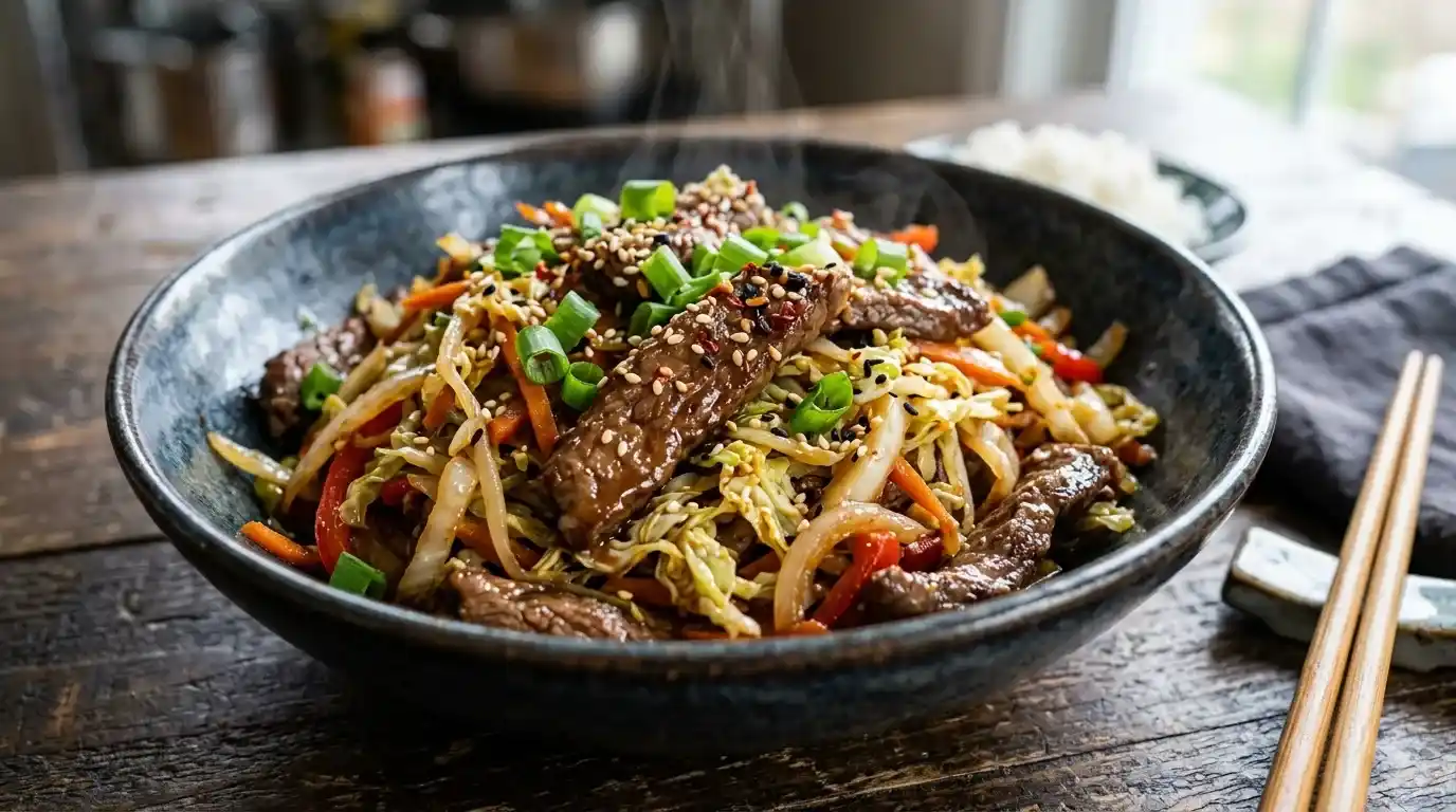 ​Beef and Cabbage Stir Fry Recipe