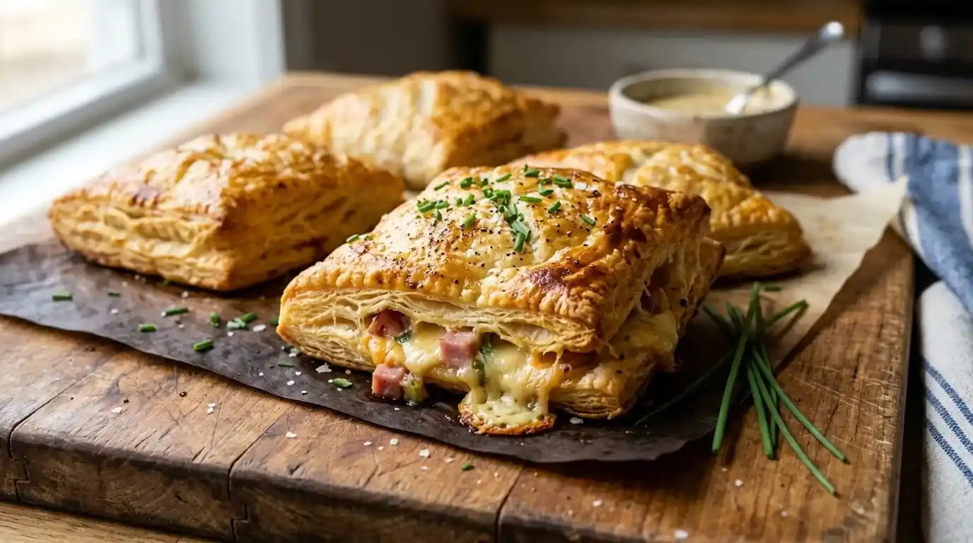 ​​​​​Ham and Cheese Puff Pastry Pockets Recipe